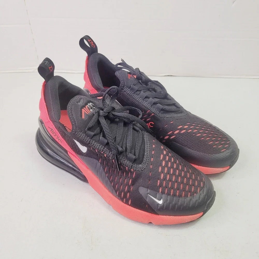 Nike Air Max 270 Sneakers Youth 6.5Y Black Athletic Shoes 943345-018
